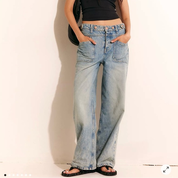 Free People We the Free Palmer Cuffed Jeans - Picture 1 of 9